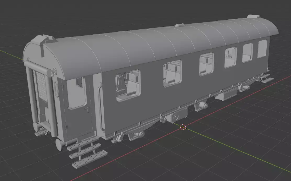 H0 1-87 scale Umbauwagen AB3yg 1st and 2nd class 3D print model