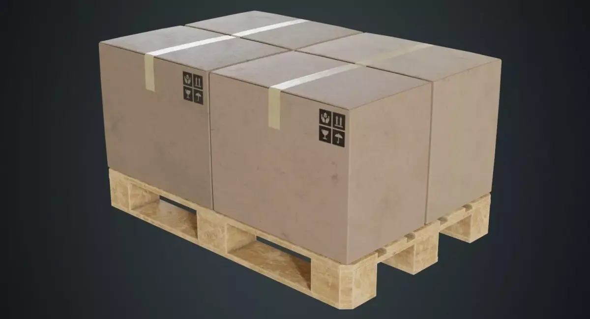 Pallet 2B Low-poly 3D model