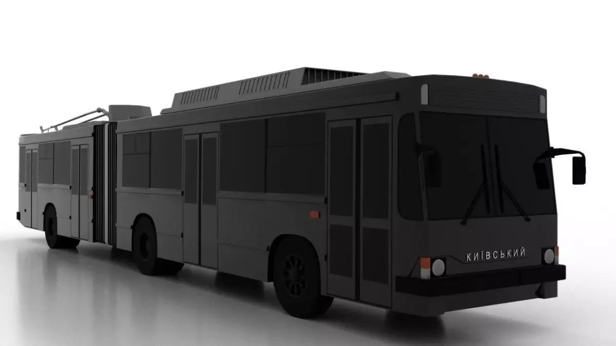 Trolleybus Kiyv-12-01 Low Low-poly 3D model