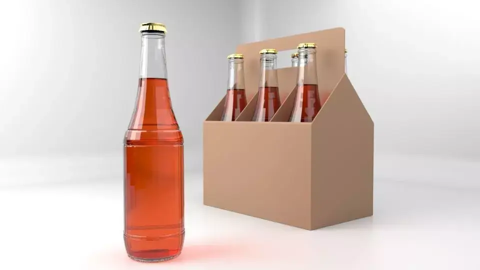 Beverage Branding Package No2 6Pack Low-poly 3D model