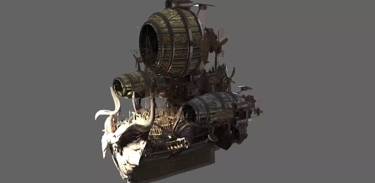 Fantasy Balloon Airship 2 3D model