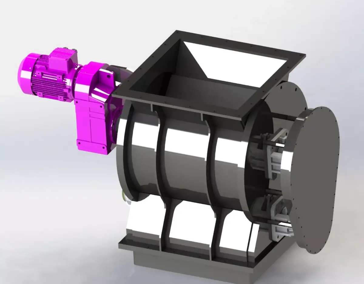 630 mm diameter airlock-rotary feeder 3D model