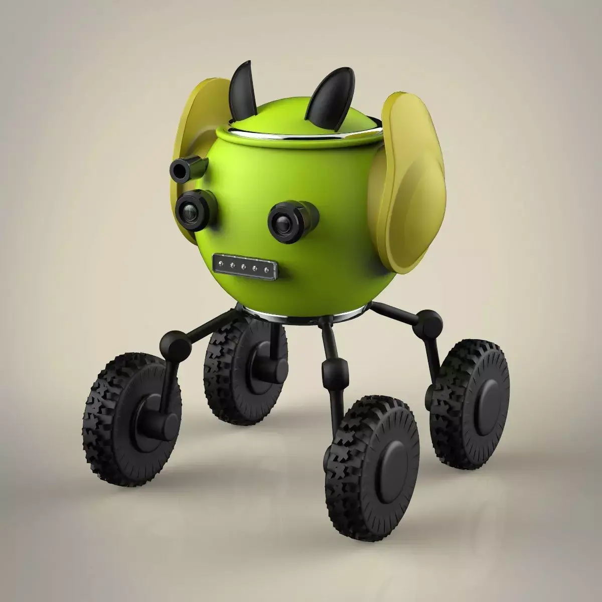 Robot on wheels 3D model