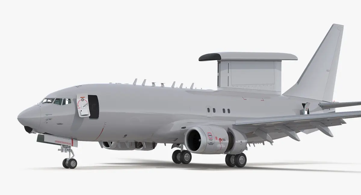 Boeing 737 AEWC Rigged 3D Model