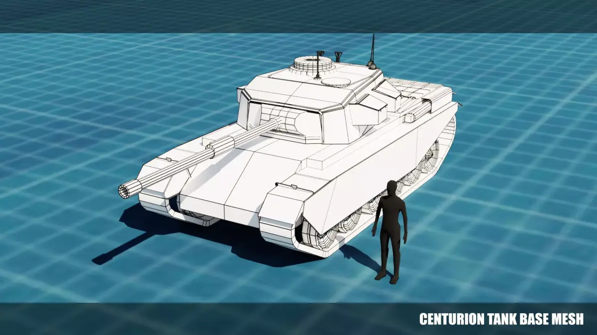 Centurion Tank Base Mesh  Low-poly 3D model