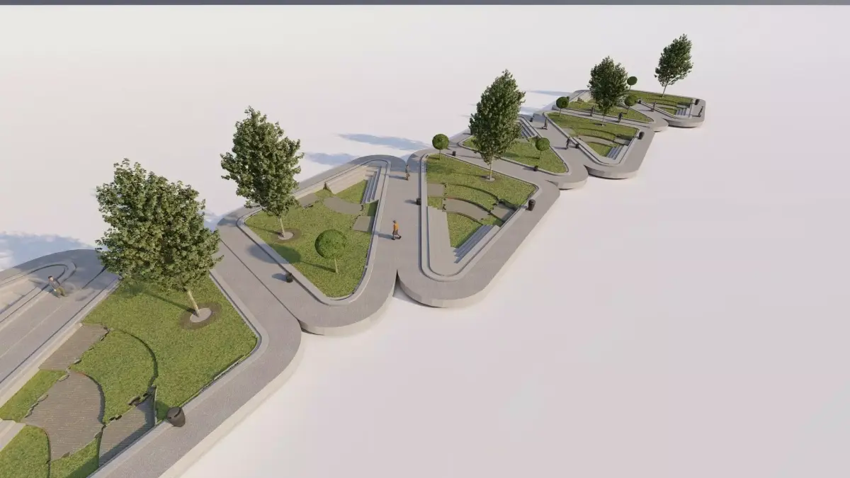 public park-Private Park Landscape 3D model 10