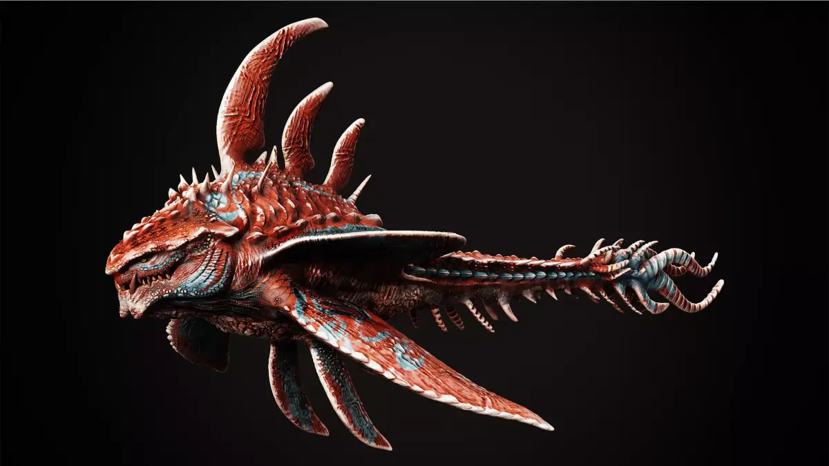 Monster fish  Low-poly 3D model