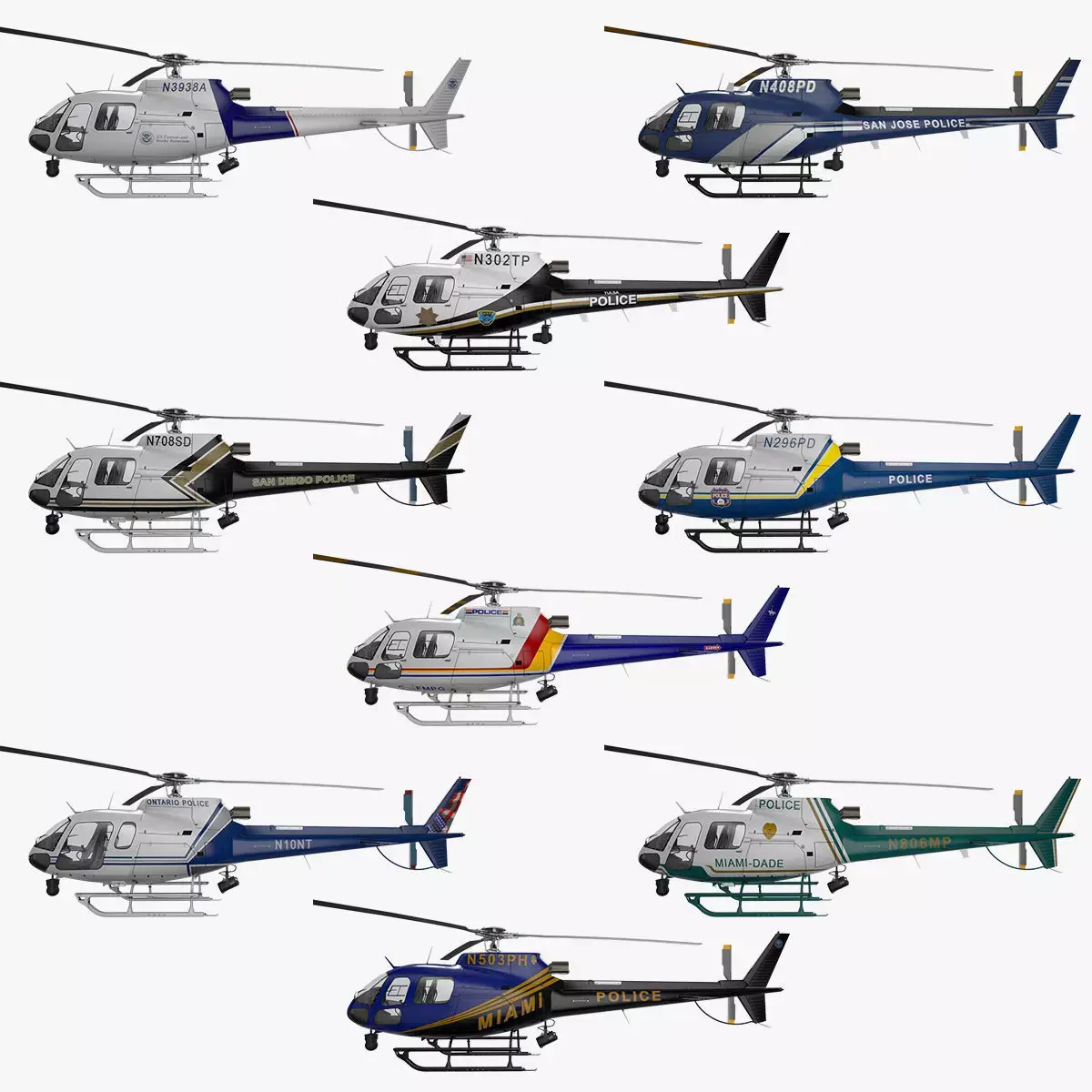 AS350 Police Helicopters Collection Vol 1 