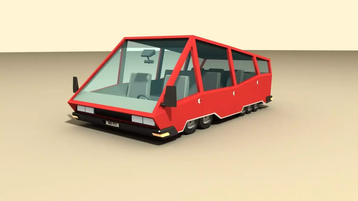 CAR 4 - Van Low-poly 3D model