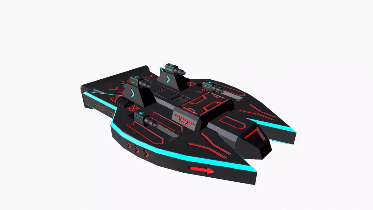 Space Force Blue - PBR Low-poly 3D model