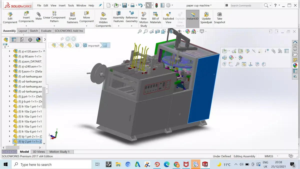 papercup forming machine 3D model