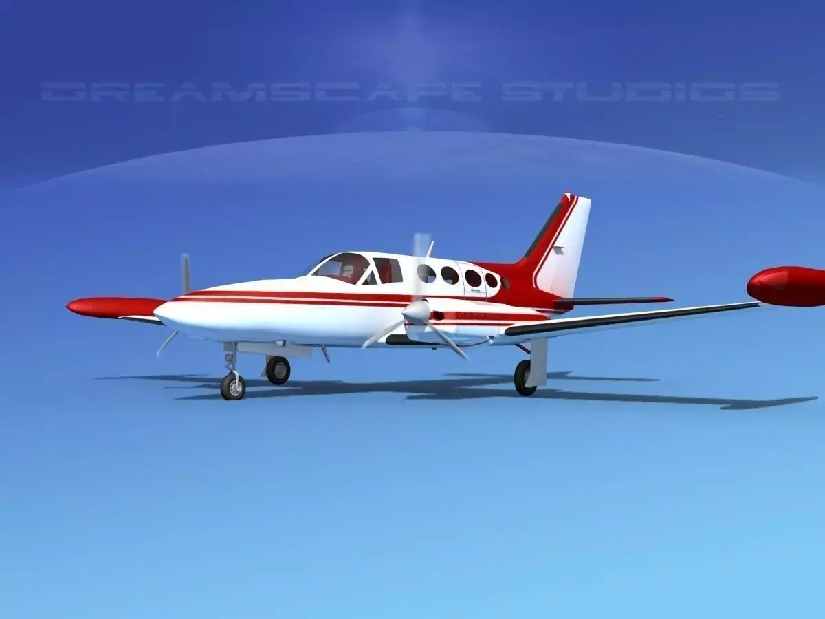 Cessna 414 Chancellor V12 3D model
