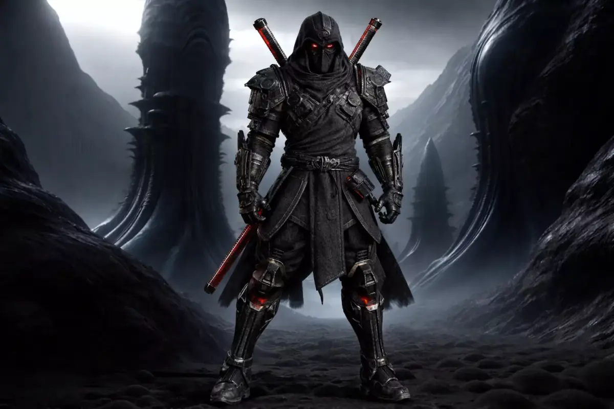 Cyber Ninja  Futuristic Assassin Warrior 3D print model