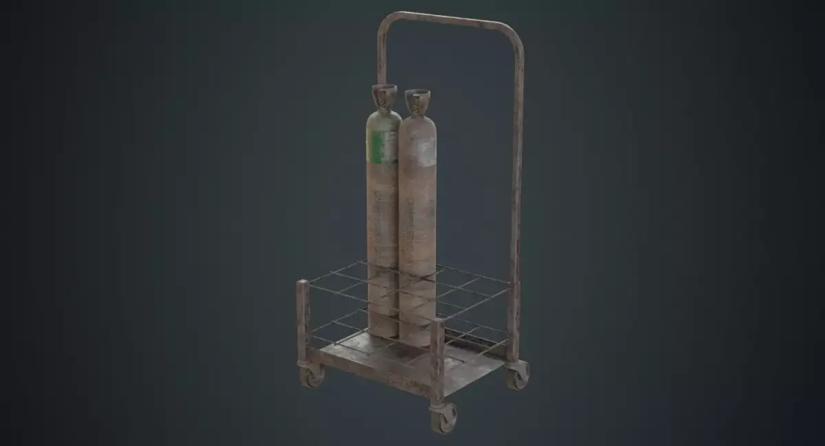 Gas Cylinder 3D Low-poly 3D model
