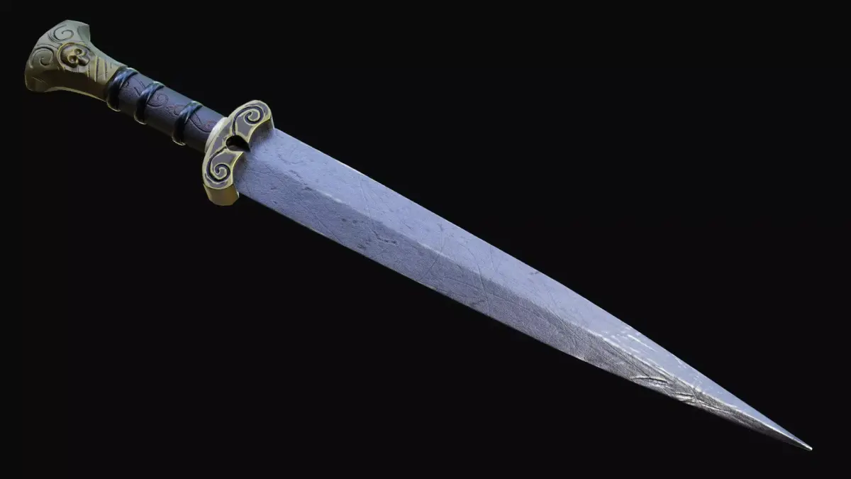 Apsu Dagger Low-poly 3D model