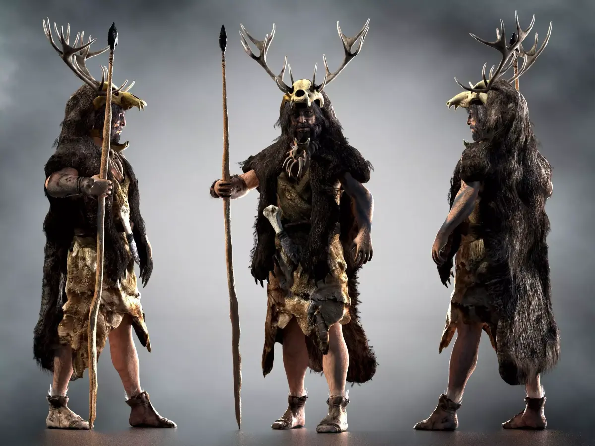 Ancient Hunter Low-poly 3D model