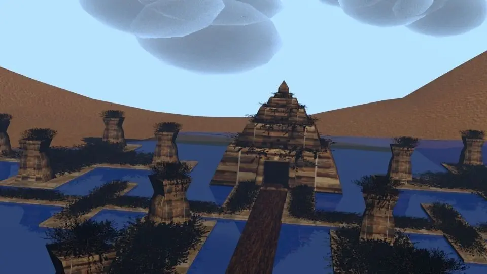 Ancient temple Low-poly 3D model purchase