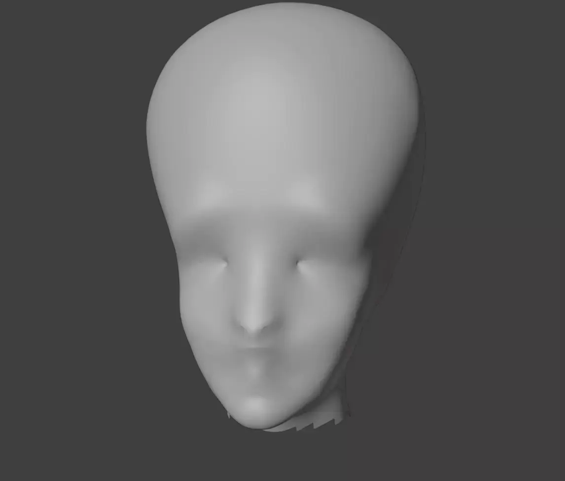 Alien Head Base Mesh Free 3D model
