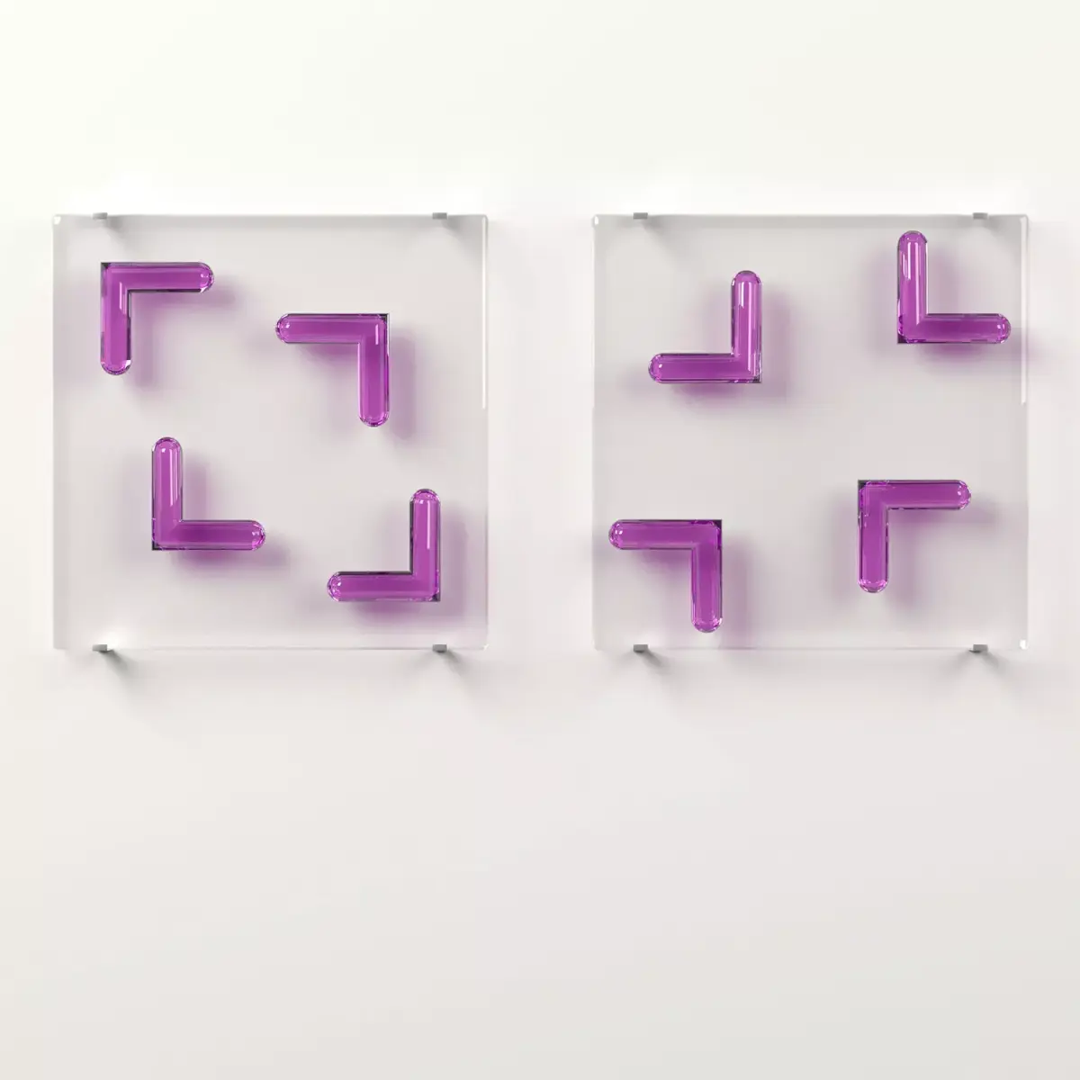 Wall Glass Blocks - Decorative Frame - Arrows - Part 6 3D model