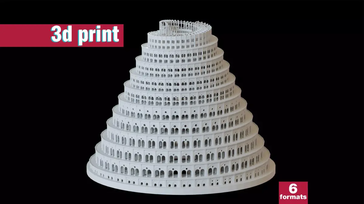 Babylon Tower of Babel 3D print model