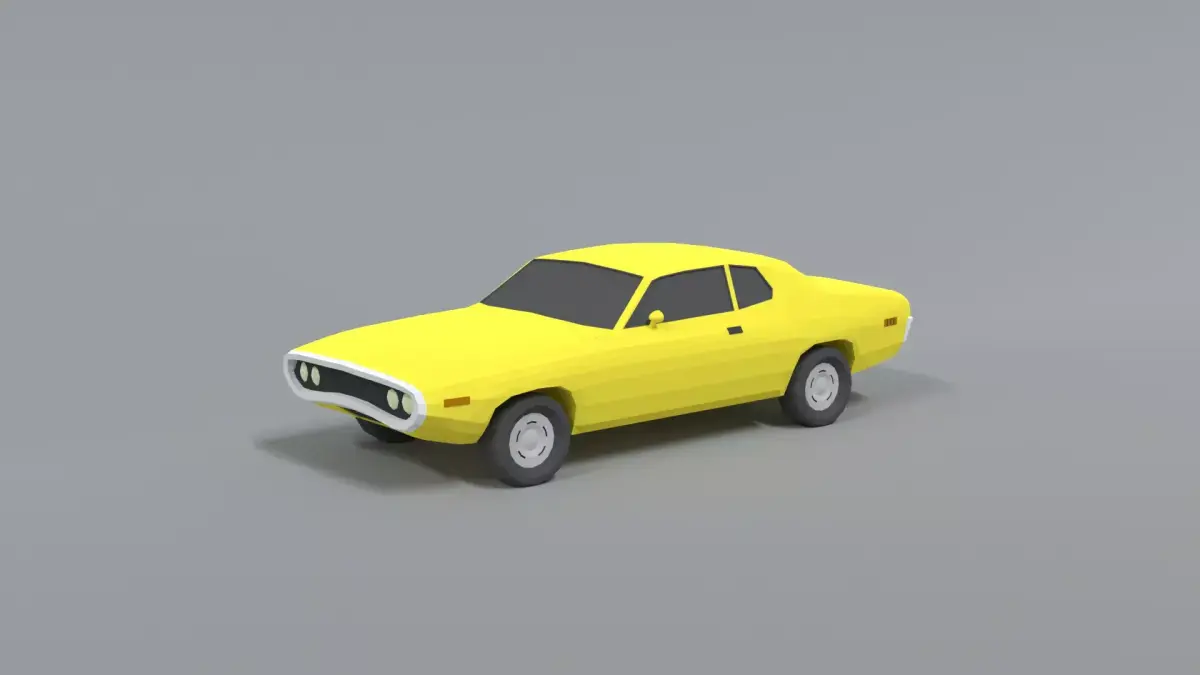 Low Poly Plymouth Satellite Sebring Free 3D model