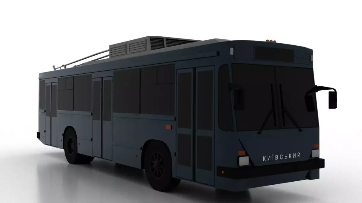 Trolleybus Kiyv-12-04 Low Low-poly 3D model