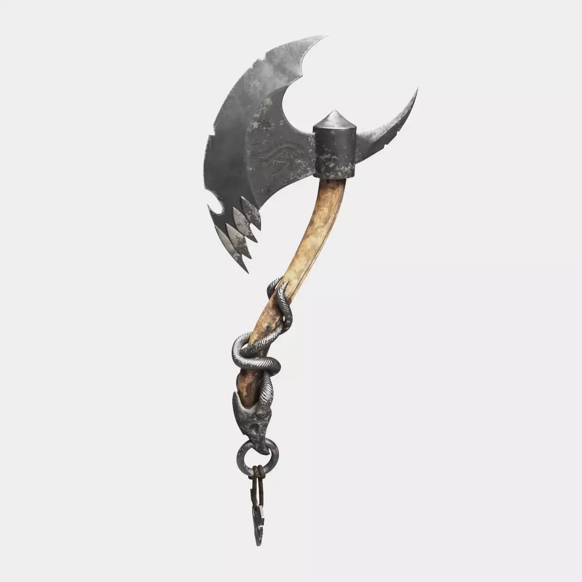 Medieval axe 3D model shop