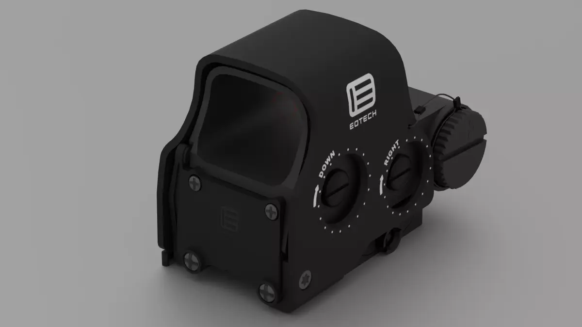 Holo Sight Scope Low-Poly  Free low-poly 3D model