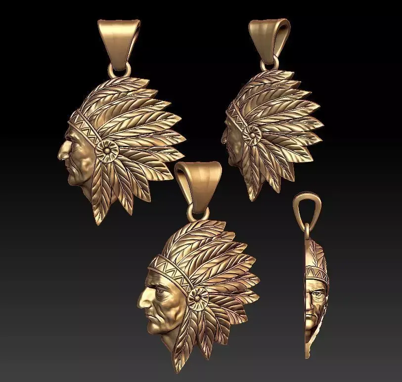 indian pendant 3D print model purchase