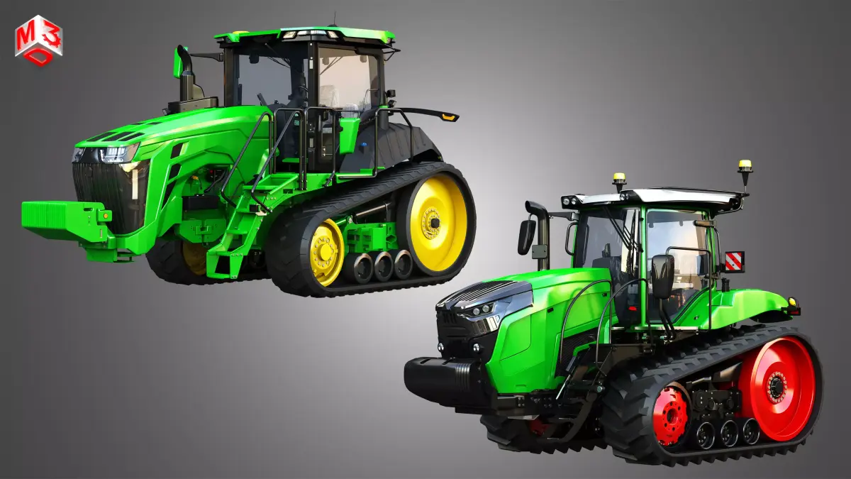 8RT Series Tractor - MT900 Tractor  - Tracted Tractors  2 in 1 3D Model Pack purchase
