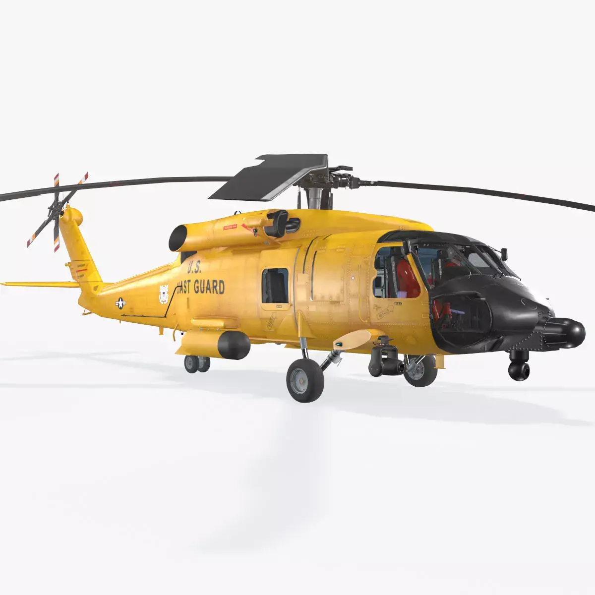 Sikorsky MH-60T Jay Hawk Complex Animation Low-poly 3D model