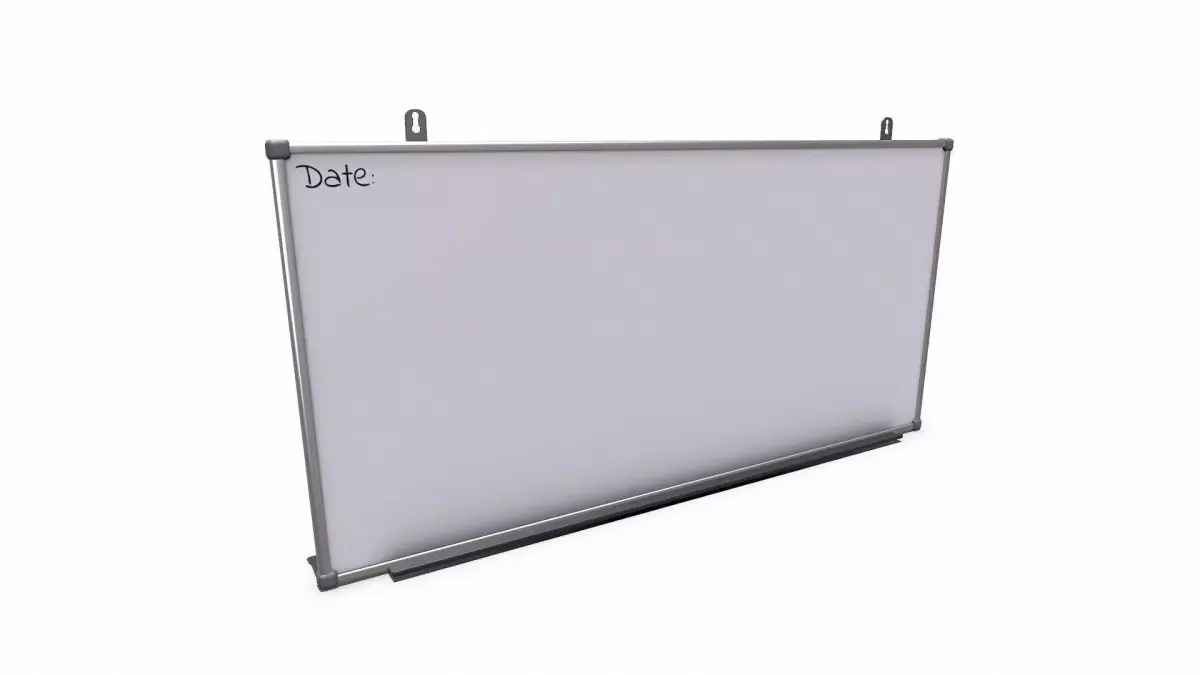 Whiteboard Low-poly PBR Free low-poly 3D model