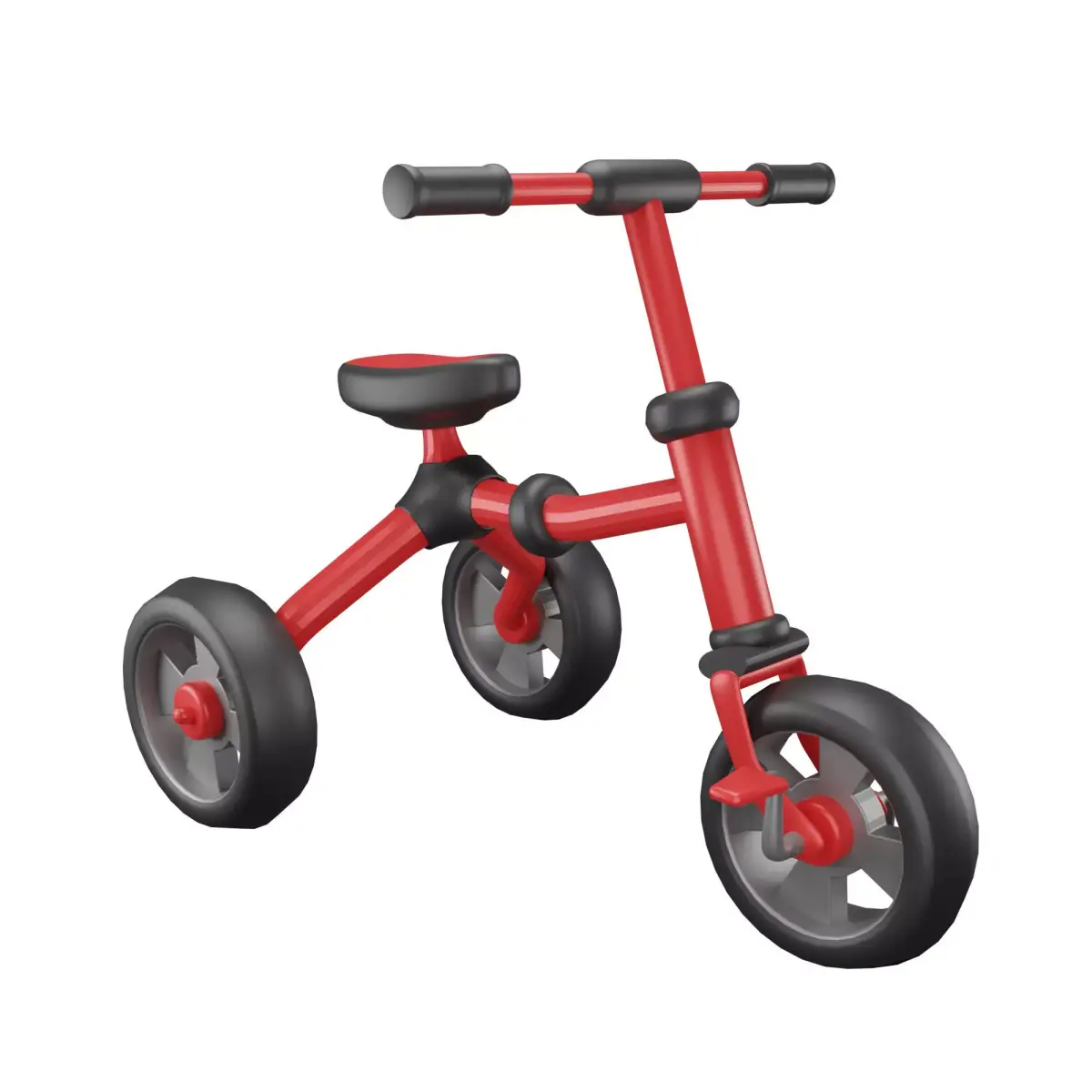 Tricycle for Kids Low-poly 3D model