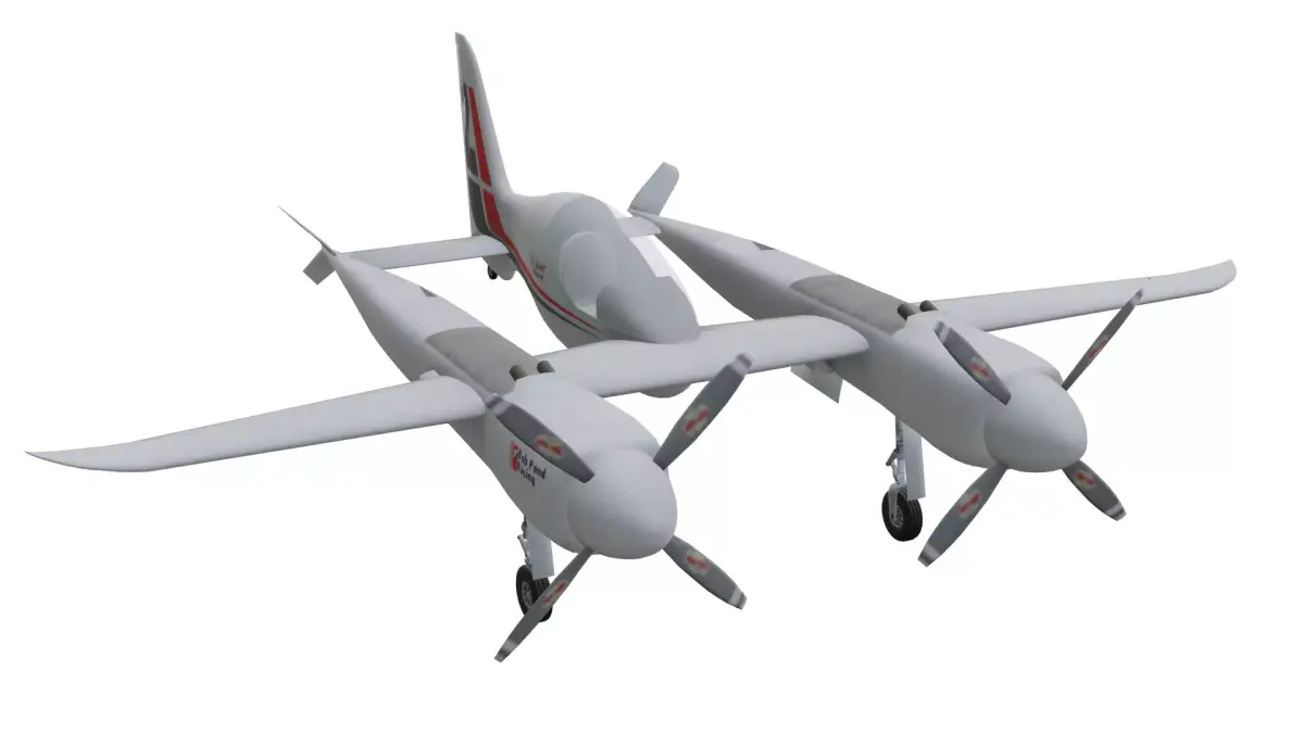 Rutan Pond Racer Low-poly 3D model