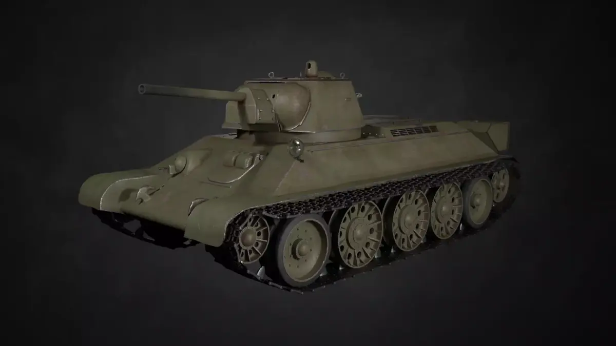 T-34 1942 soviet tank 3D model