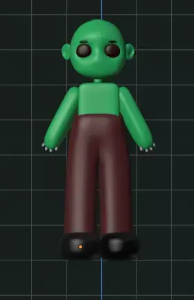 Green skinned alien Free 3D model