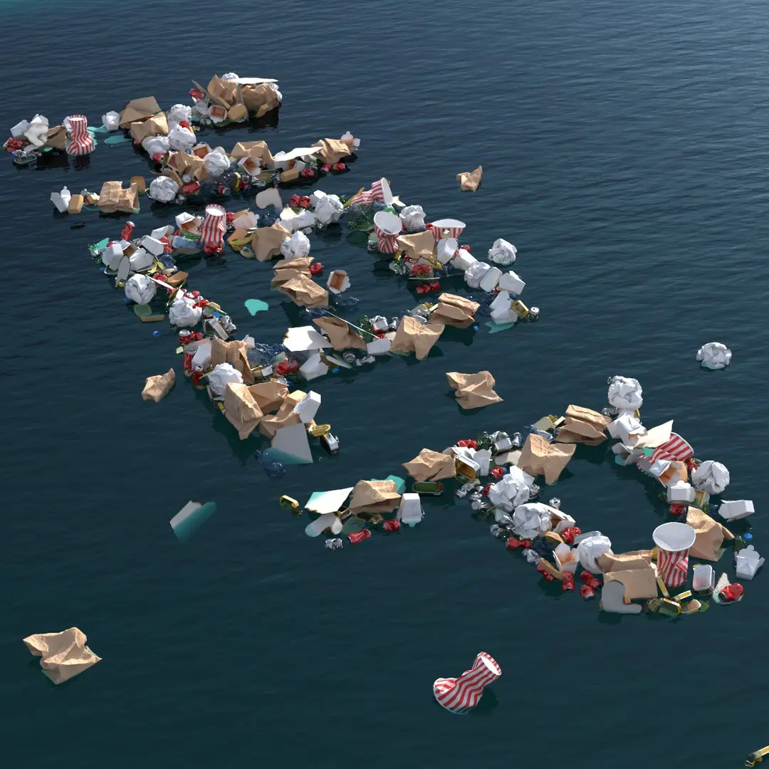 Floating Trash HELP Installation 3D model