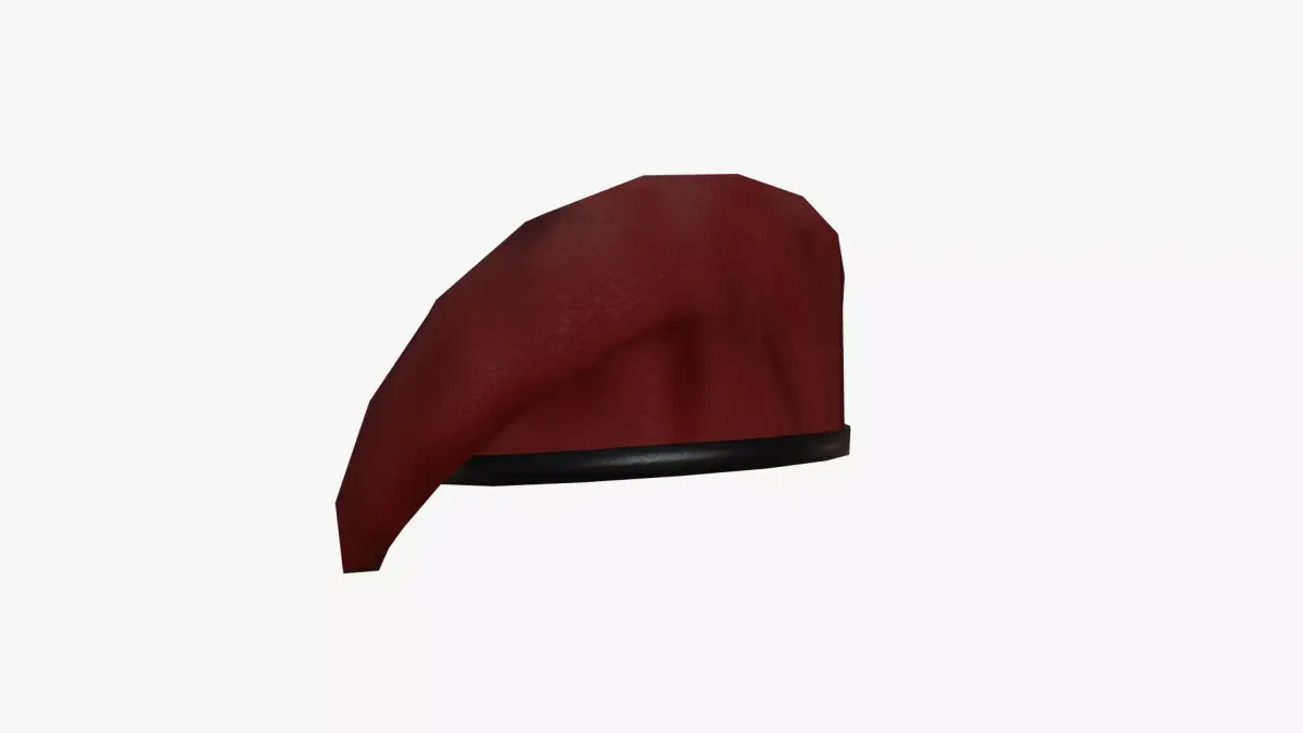 Commando Beret - Low Poly PBR Low-poly 3D model