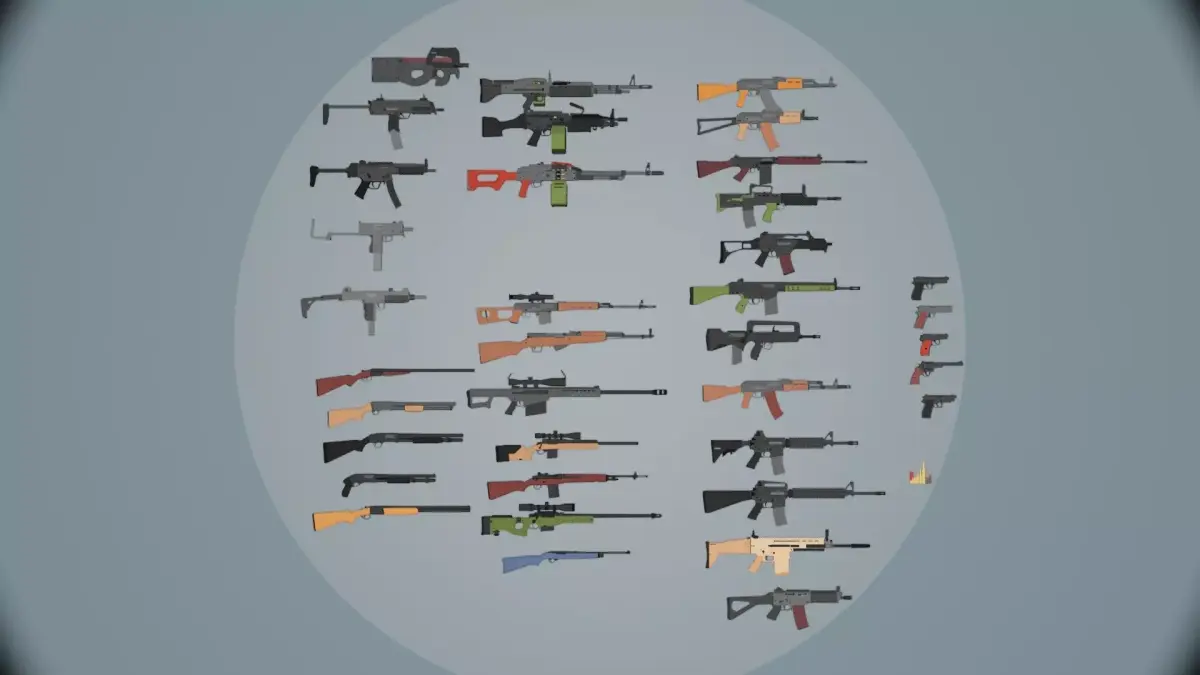 LOW POLY BIG GUN PACK Low-poly 3D model