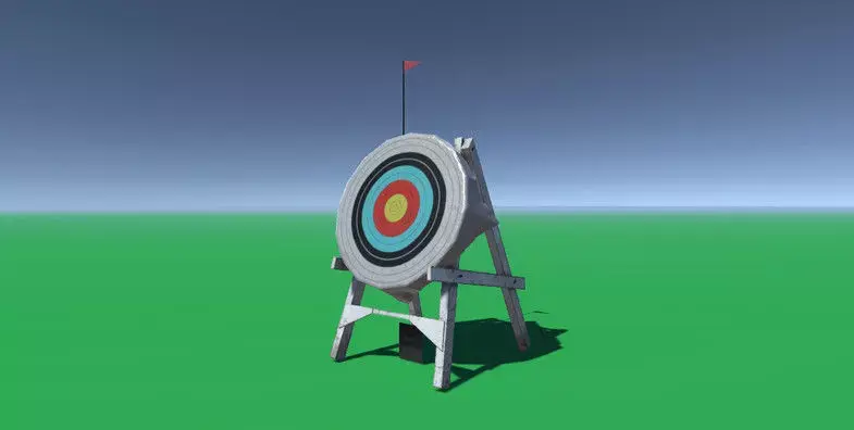 Archery Target Low-poly 3D model