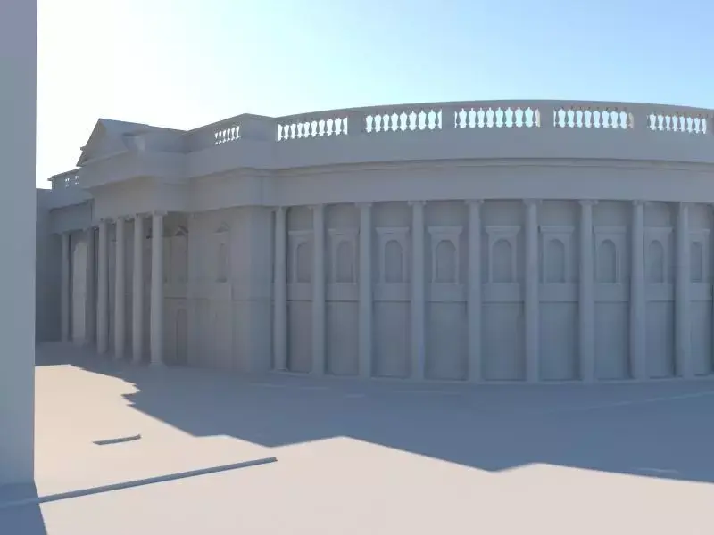 Historic Building - Side Street View 3D model