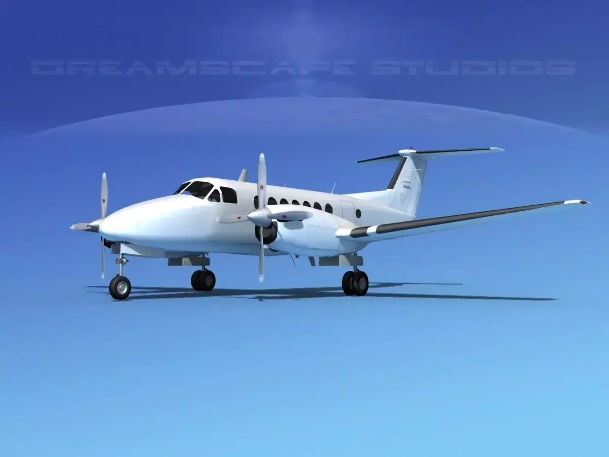 Beechcraft 350 King Air Bare Metal 3D model