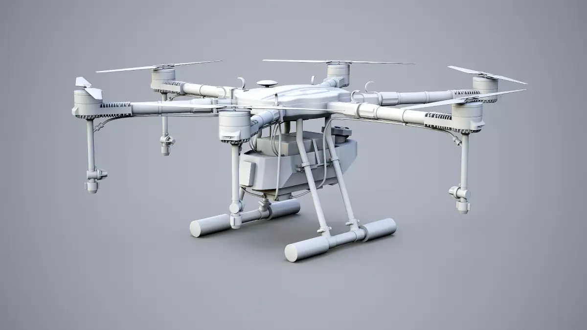 Agricultural Drone - Farming UAV Sprayer no Textures Low-poly 3D model