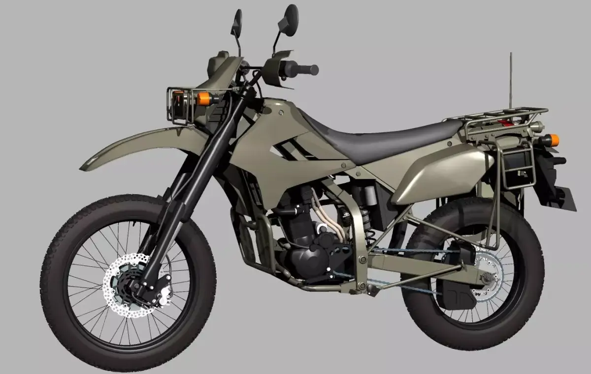 JGSDF Reconnaissance motorcycle 3D model