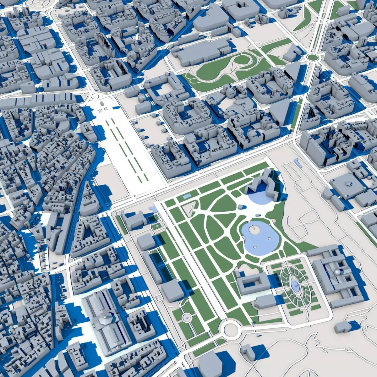 Part Of Barcelona City Spain 3D model