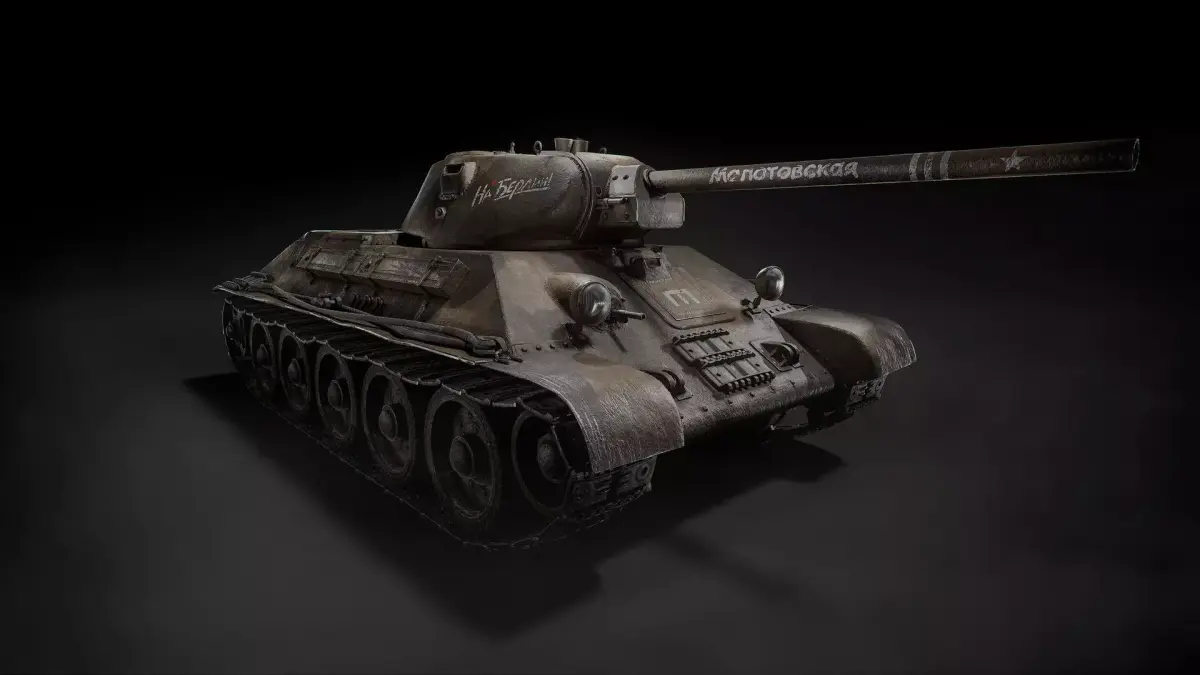 T34-57 1941 Soviet Tank Low-poly 3D model