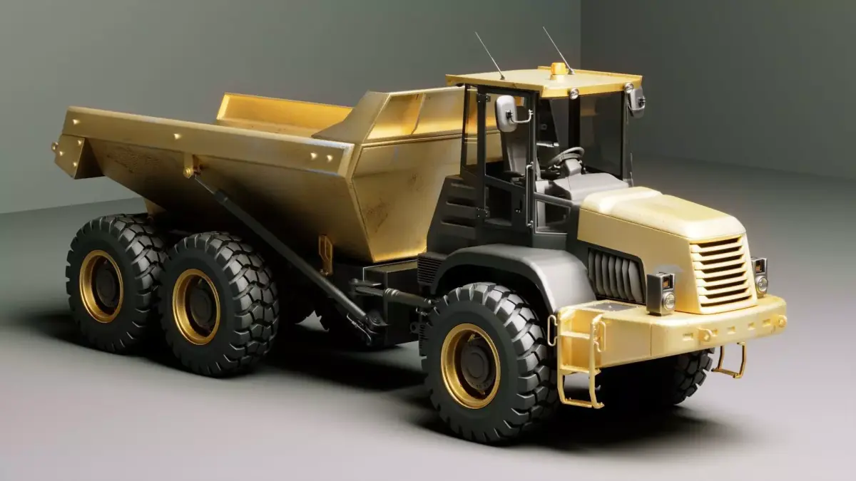 Realistic Articulated Dump Truck 3D model