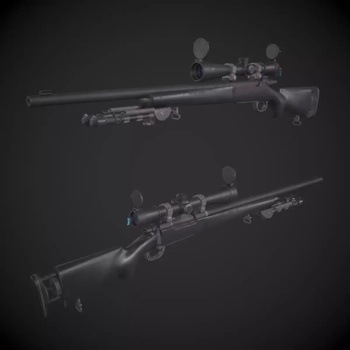 M24 - SWS Sniper Rifle Low-poly 3D model