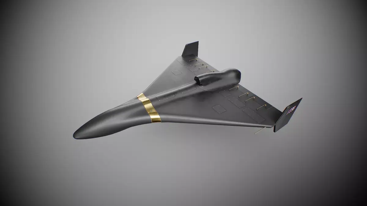 Iranian military Kamikaze drone Shahed-238 with jet engine  Low-poly 3D model
