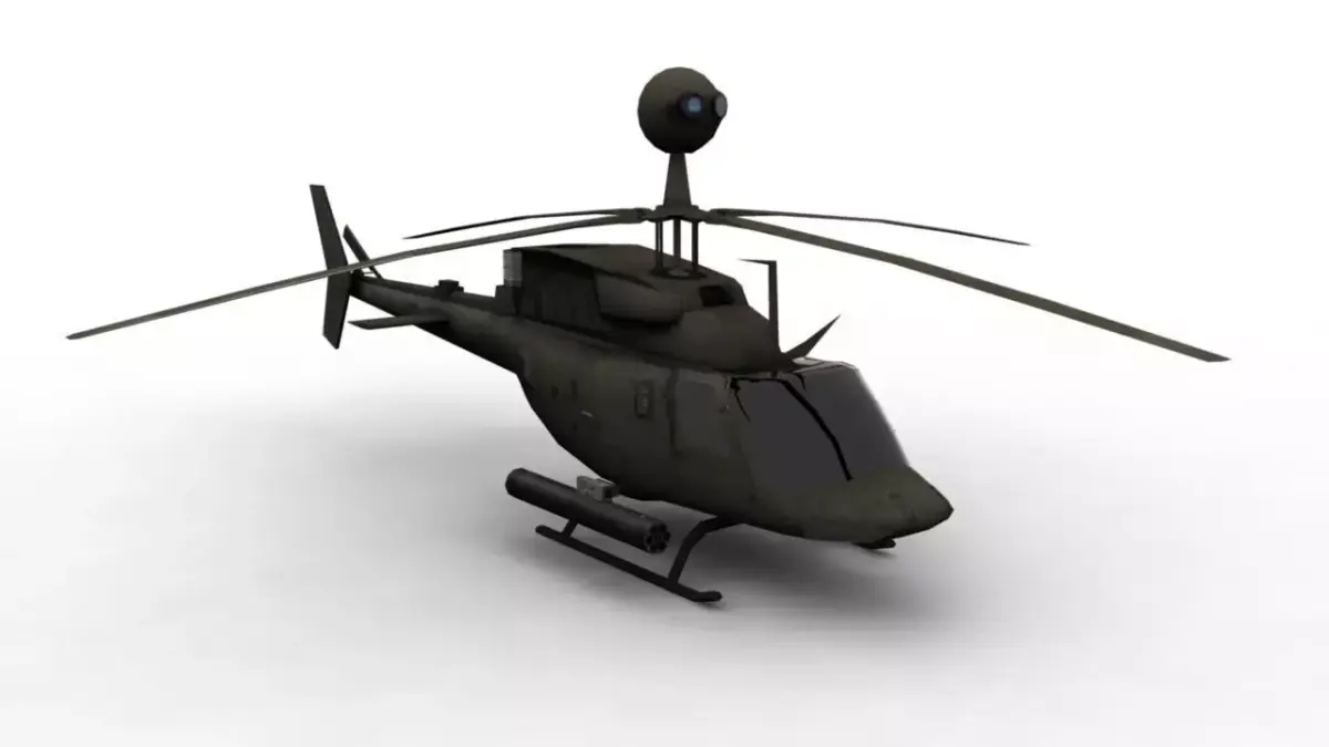 Kiowa oh58d Low-poly 3D model